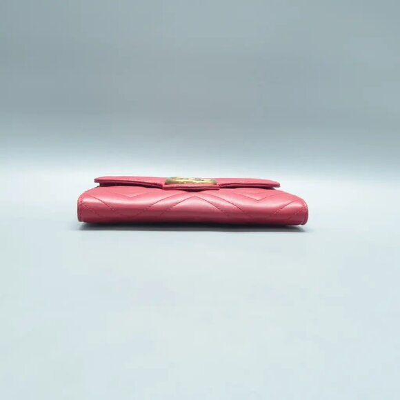 100% Authentic GUCCI GG Marmont Red Leather Shoulder Bag 760-11624 - Picture 4 of 12